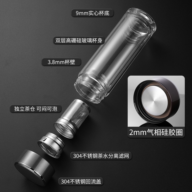 健康飲水新選擇｜高硼硅雙層玻璃水杯的核心優勢解析